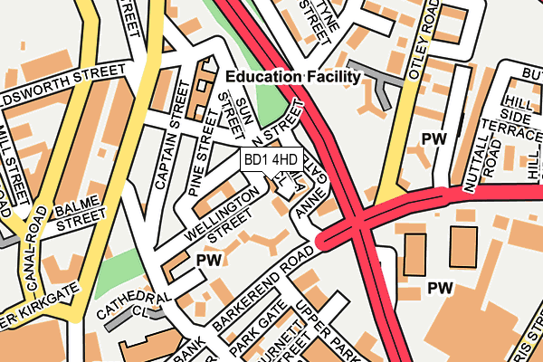 BD1 4HD map - OS OpenMap – Local (Ordnance Survey) BD1 4HD map - OS OpenMap – Local (Ordnance Survey)