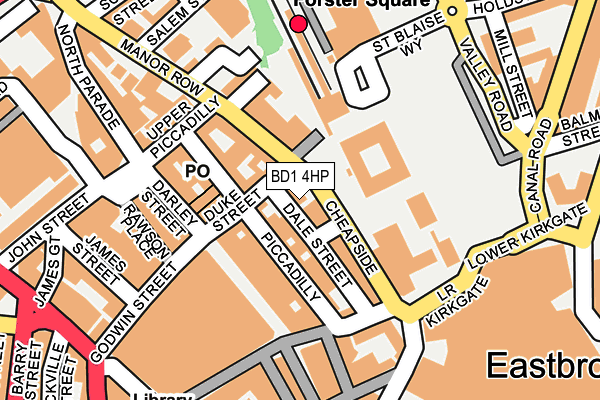 BD1 4HP map - OS OpenMap – Local (Ordnance Survey) BD1 4HP map - OS OpenMap – Local (Ordnance Survey)