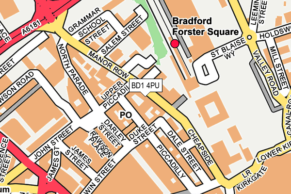 BD1 4PU map - OS OpenMap – Local (Ordnance Survey) BD1 4PU map - OS OpenMap – Local (Ordnance Survey)