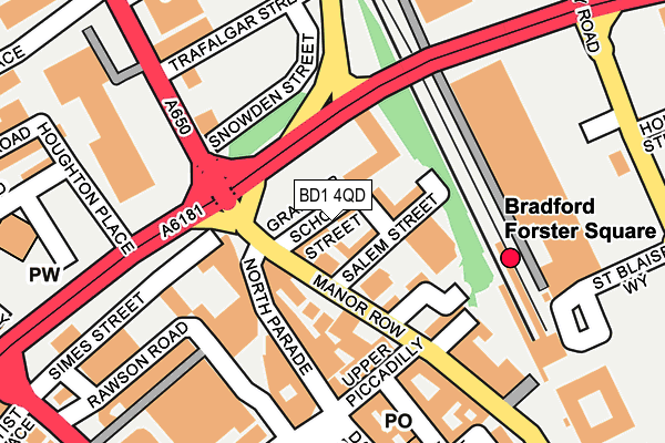 BD1 4QD map - OS OpenMap – Local (Ordnance Survey) BD1 4QD map - OS OpenMap – Local (Ordnance Survey)