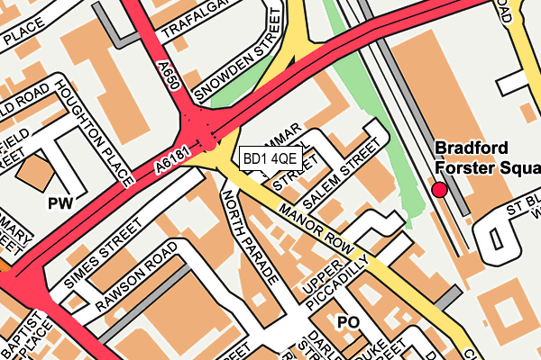 BD1 4QE map - OS OpenMap – Local (Ordnance Survey) BD1 4QE map - OS OpenMap – Local (Ordnance Survey)