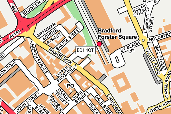 BD1 4QT map - OS OpenMap – Local (Ordnance Survey) BD1 4QT map - OS OpenMap – Local (Ordnance Survey)