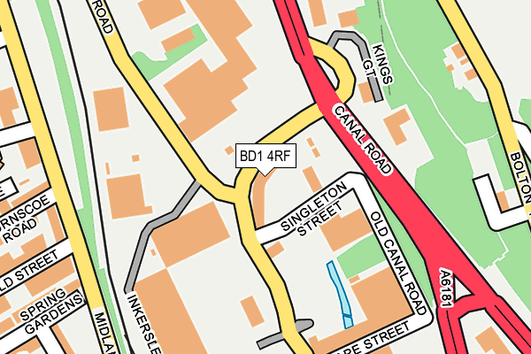 BD1 4RF map - OS OpenMap – Local (Ordnance Survey) BD1 4RF map - OS OpenMap – Local (Ordnance Survey)