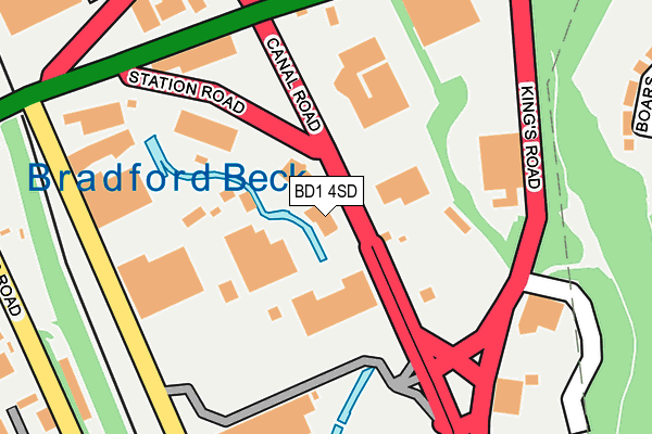 BD1 4SD map - OS OpenMap – Local (Ordnance Survey) BD1 4SD map - OS OpenMap – Local (Ordnance Survey)
