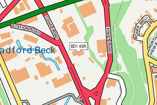 BD1 4SR map - OS OpenMap – Local (Ordnance Survey) BD1 4SR map - OS OpenMap – Local (Ordnance Survey)