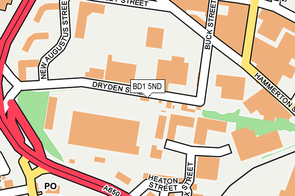 BD1 5ND map - OS OpenMap – Local (Ordnance Survey) BD1 5ND map - OS OpenMap – Local (Ordnance Survey)