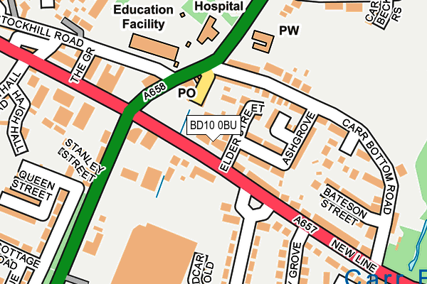 BD10 0BU map - OS OpenMap – Local (Ordnance Survey) BD10 0BU map - OS OpenMap – Local (Ordnance Survey)