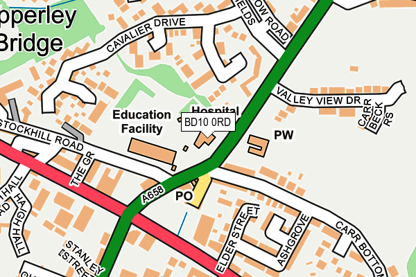 BD10 0RD map - OS OpenMap – Local (Ordnance Survey) BD10 0RD map - OS OpenMap – Local (Ordnance Survey)