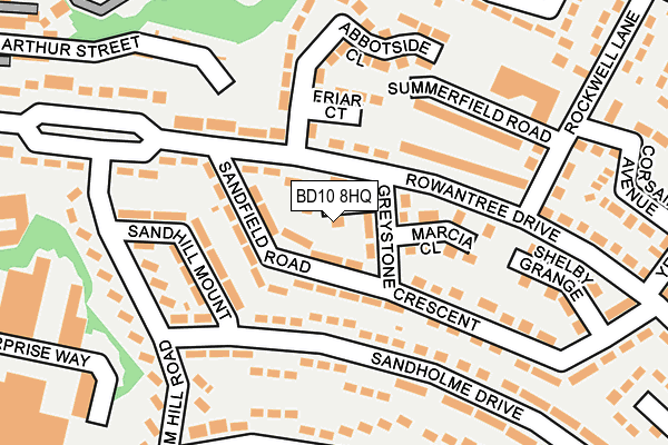 BD10 8HQ map - OS OpenMap – Local (Ordnance Survey) BD10 8HQ map - OS OpenMap – Local (Ordnance Survey)
