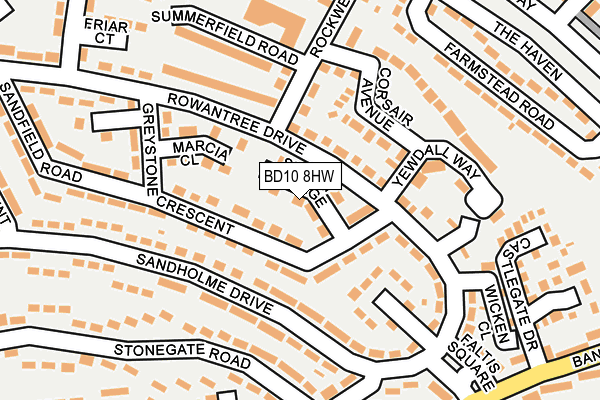 BD10 8HW map - OS OpenMap – Local (Ordnance Survey) BD10 8HW map - OS OpenMap – Local (Ordnance Survey)