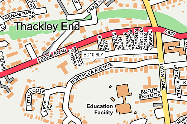 BD10 8LY map - OS OpenMap – Local (Ordnance Survey) BD10 8LY map - OS OpenMap – Local (Ordnance Survey)