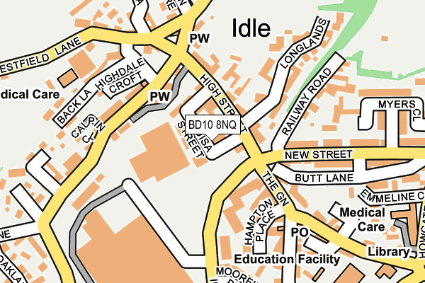 BD10 8NQ map - OS OpenMap – Local (Ordnance Survey) BD10 8NQ map - OS OpenMap – Local (Ordnance Survey)