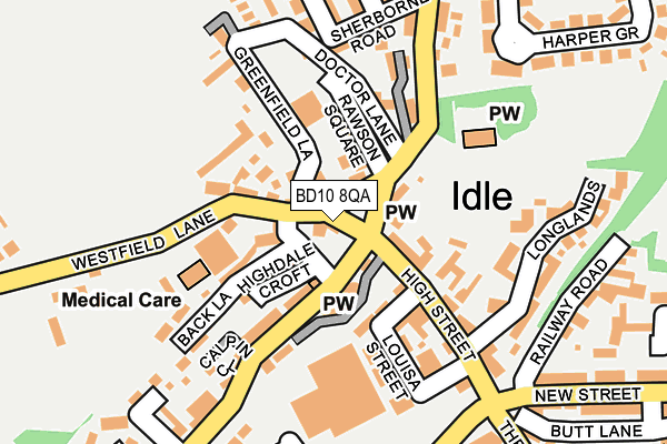 BD10 8QA map - OS OpenMap – Local (Ordnance Survey) BD10 8QA map - OS OpenMap – Local (Ordnance Survey)