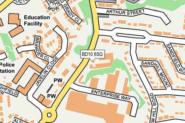 BD10 8SQ map - OS OpenMap – Local (Ordnance Survey) BD10 8SQ map - OS OpenMap – Local (Ordnance Survey)