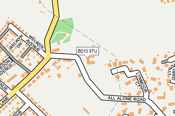 BD10 8TU map - OS OpenMap – Local (Ordnance Survey) BD10 8TU map - OS OpenMap – Local (Ordnance Survey)