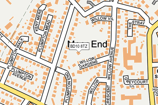 BD10 8TZ map - OS OpenMap – Local (Ordnance Survey) BD10 8TZ map - OS OpenMap – Local (Ordnance Survey)