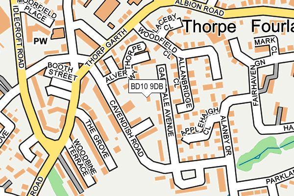 BD10 9DB map - OS OpenMap – Local (Ordnance Survey) BD10 9DB map - OS OpenMap – Local (Ordnance Survey)