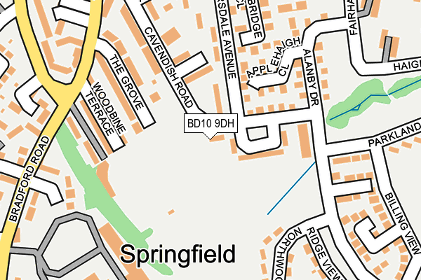 BD10 9DH map - OS OpenMap – Local (Ordnance Survey) BD10 9DH map - OS OpenMap – Local (Ordnance Survey)