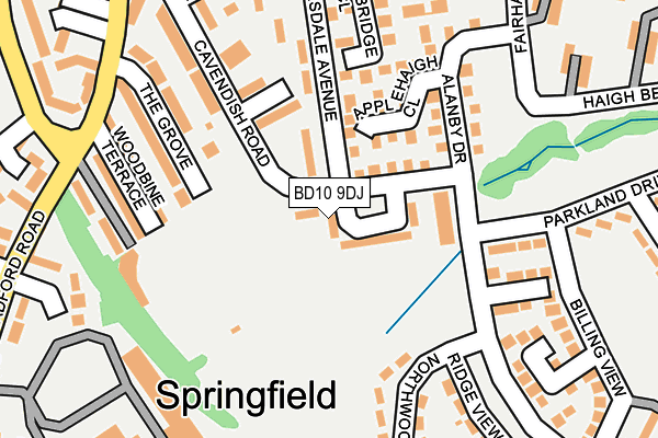 BD10 9DJ map - OS OpenMap – Local (Ordnance Survey) BD10 9DJ map - OS OpenMap – Local (Ordnance Survey)