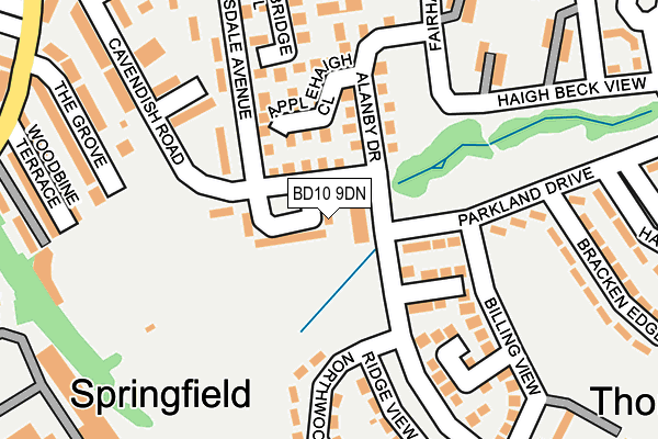 BD10 9DN map - OS OpenMap – Local (Ordnance Survey) BD10 9DN map - OS OpenMap – Local (Ordnance Survey)