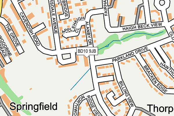 BD10 9JB map - OS OpenMap – Local (Ordnance Survey) BD10 9JB map - OS OpenMap – Local (Ordnance Survey)