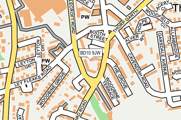 BD10 9JW map - OS OpenMap – Local (Ordnance Survey) BD10 9JW map - OS OpenMap – Local (Ordnance Survey)