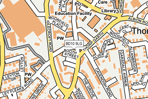 BD10 9LG map - OS OpenMap – Local (Ordnance Survey) BD10 9LG map - OS OpenMap – Local (Ordnance Survey)