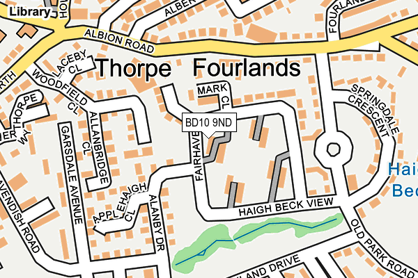 BD10 9ND map - OS OpenMap – Local (Ordnance Survey) BD10 9ND map - OS OpenMap – Local (Ordnance Survey)