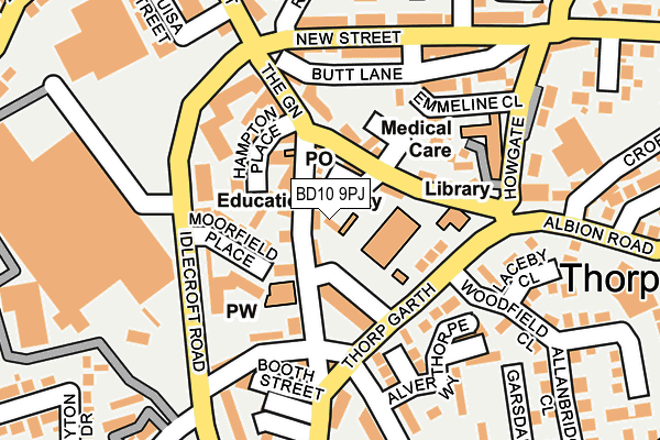 BD10 9PJ map - OS OpenMap – Local (Ordnance Survey) BD10 9PJ map - OS OpenMap – Local (Ordnance Survey)