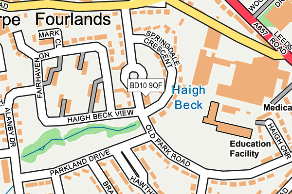 BD10 9QF map - OS OpenMap – Local (Ordnance Survey) BD10 9QF map - OS OpenMap – Local (Ordnance Survey)