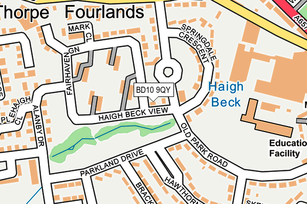 BD10 9QY map - OS OpenMap – Local (Ordnance Survey) BD10 9QY map - OS OpenMap – Local (Ordnance Survey)