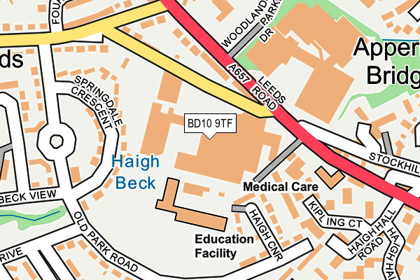 BD10 9TF map - OS OpenMap – Local (Ordnance Survey) BD10 9TF map - OS OpenMap – Local (Ordnance Survey)