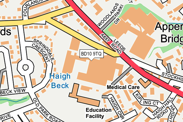 BD10 9TQ map - OS OpenMap – Local (Ordnance Survey) BD10 9TQ map - OS OpenMap – Local (Ordnance Survey)
