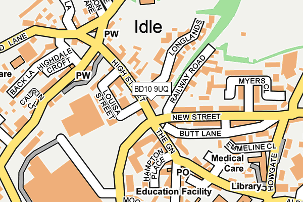BD10 9UQ map - OS OpenMap – Local (Ordnance Survey) BD10 9UQ map - OS OpenMap – Local (Ordnance Survey)
