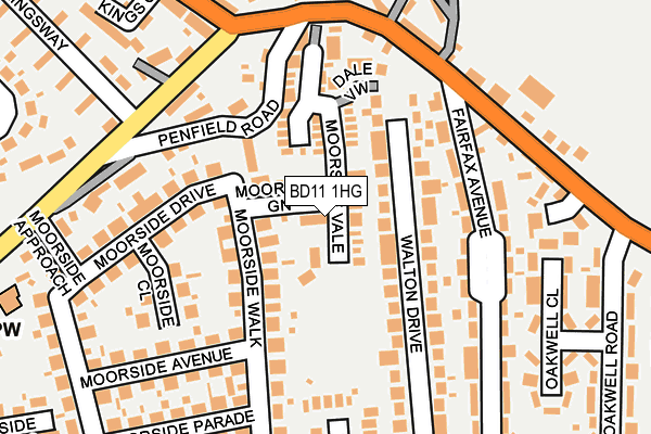 BD11 1HG map - OS OpenMap – Local (Ordnance Survey) BD11 1HG map - OS OpenMap – Local (Ordnance Survey)