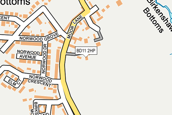 BD11 2HP map - OS OpenMap – Local (Ordnance Survey) BD11 2HP map - OS OpenMap – Local (Ordnance Survey)