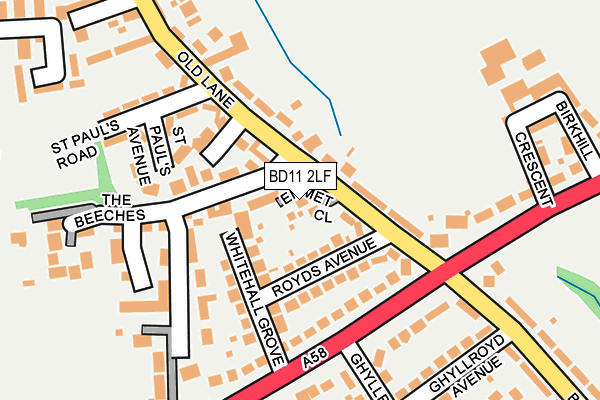 BD11 2LF map - OS OpenMap – Local (Ordnance Survey) BD11 2LF map - OS OpenMap – Local (Ordnance Survey)