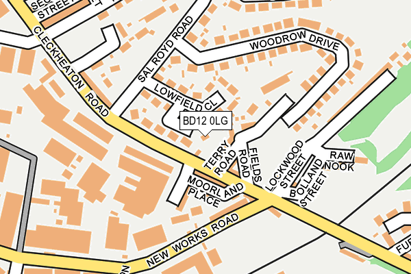 BD12 0LG map - OS OpenMap – Local (Ordnance Survey) BD12 0LG map - OS OpenMap – Local (Ordnance Survey)