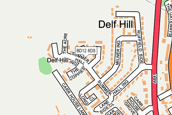 BD12 8DS map - OS OpenMap – Local (Ordnance Survey) BD12 8DS map - OS OpenMap – Local (Ordnance Survey)