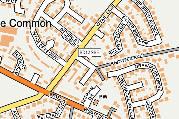 BD12 9BE map - OS OpenMap – Local (Ordnance Survey) BD12 9BE map - OS OpenMap – Local (Ordnance Survey)