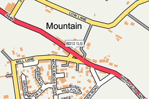 BD13 1LG map - OS OpenMap – Local (Ordnance Survey) BD13 1LG map - OS OpenMap – Local (Ordnance Survey)