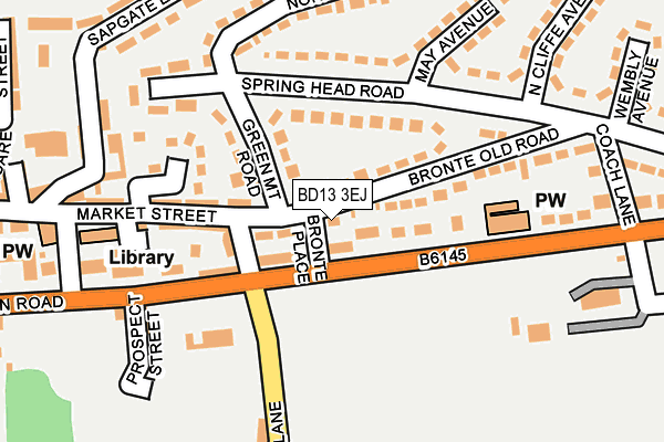 BD13 3EJ map - OS OpenMap – Local (Ordnance Survey) BD13 3EJ map - OS OpenMap – Local (Ordnance Survey)