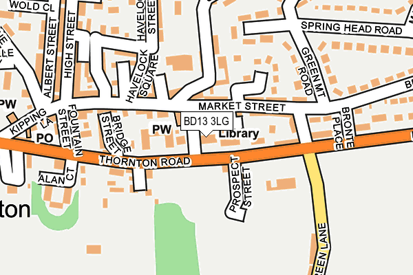 BD13 3LG map - OS OpenMap – Local (Ordnance Survey) BD13 3LG map - OS OpenMap – Local (Ordnance Survey)
