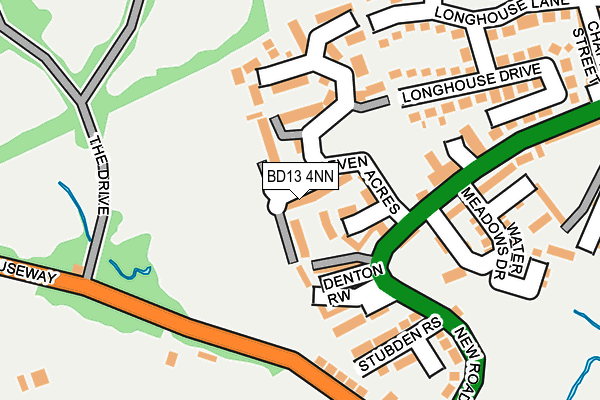 BD13 4NN map - OS OpenMap – Local (Ordnance Survey) BD13 4NN map - OS OpenMap – Local (Ordnance Survey)