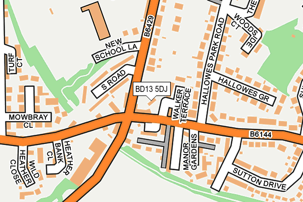 BD13 5DJ map - OS OpenMap – Local (Ordnance Survey) BD13 5DJ map - OS OpenMap – Local (Ordnance Survey)