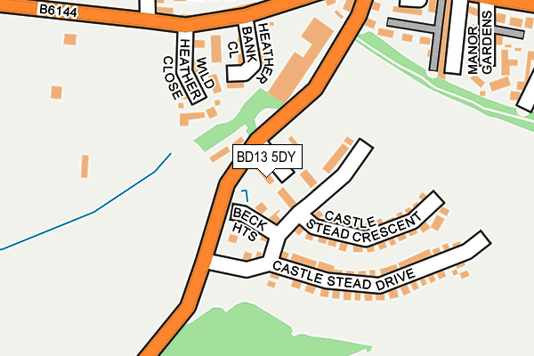 BD13 5DY map - OS OpenMap – Local (Ordnance Survey) BD13 5DY map - OS OpenMap – Local (Ordnance Survey)