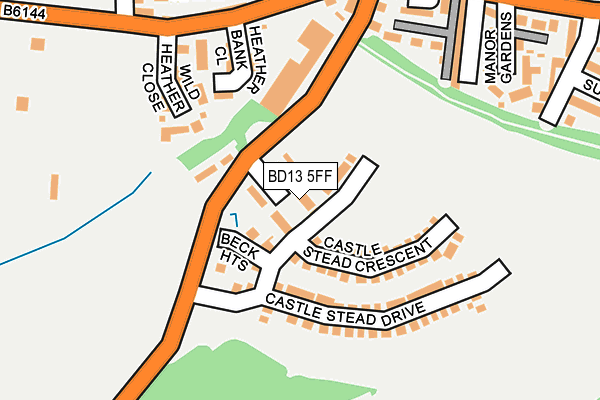 BD13 5FF map - OS OpenMap – Local (Ordnance Survey) BD13 5FF map - OS OpenMap – Local (Ordnance Survey)