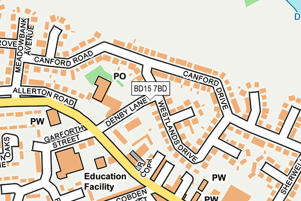 BD15 7BD map - OS OpenMap – Local (Ordnance Survey) BD15 7BD map - OS OpenMap – Local (Ordnance Survey)