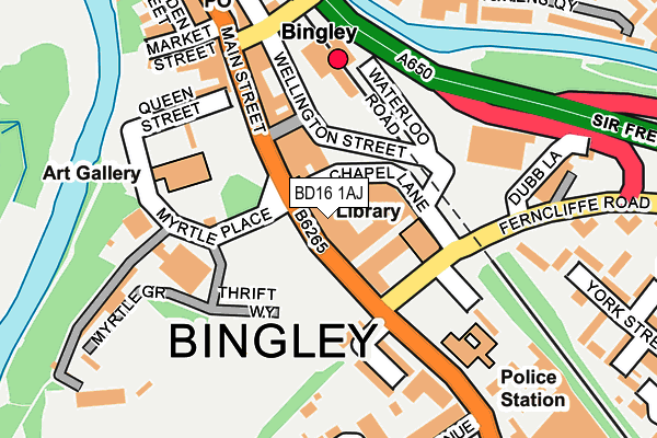 BD16 1AJ map - OS OpenMap – Local (Ordnance Survey) BD16 1AJ map - OS OpenMap – Local (Ordnance Survey)