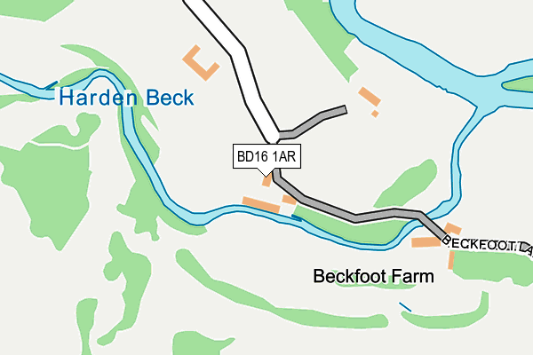 BD16 1AR map - OS OpenMap – Local (Ordnance Survey) BD16 1AR map - OS OpenMap – Local (Ordnance Survey)